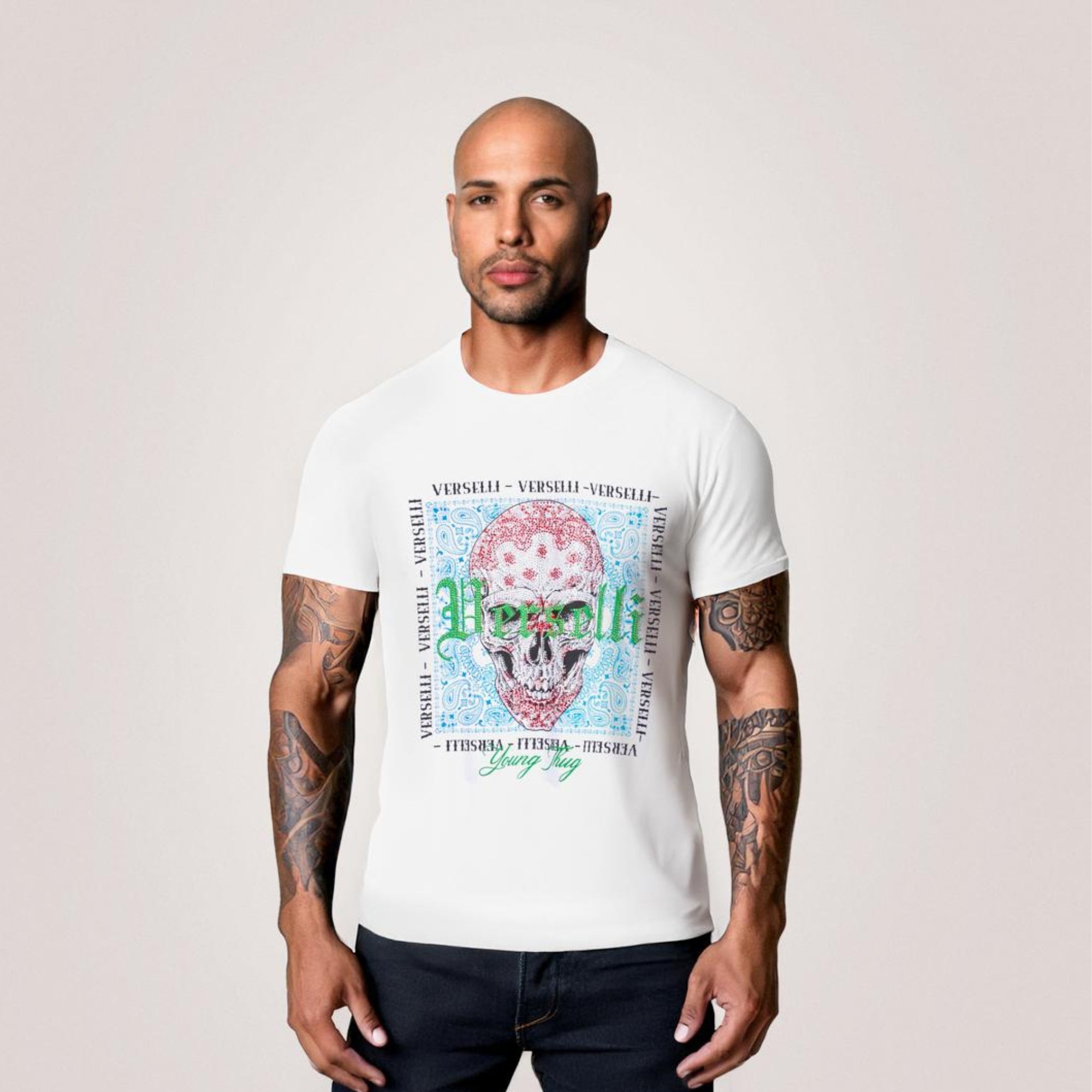 Men's Skull Graphic Tee-2504