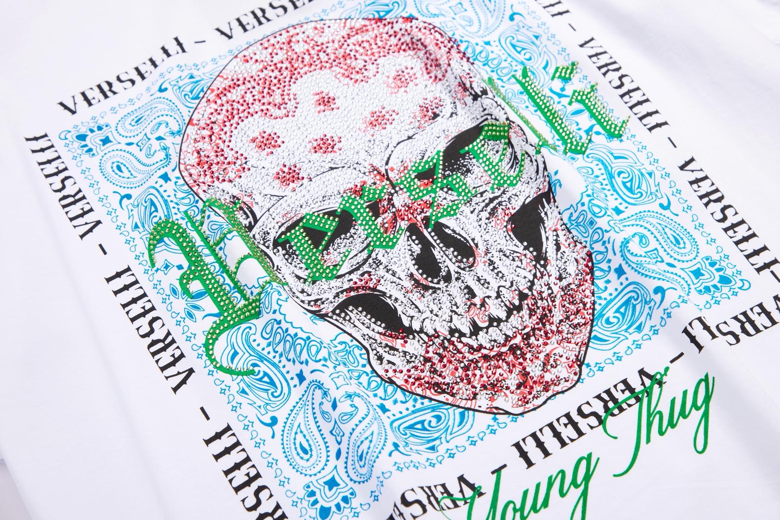 Men's Skull Graphic Red Tee-2504