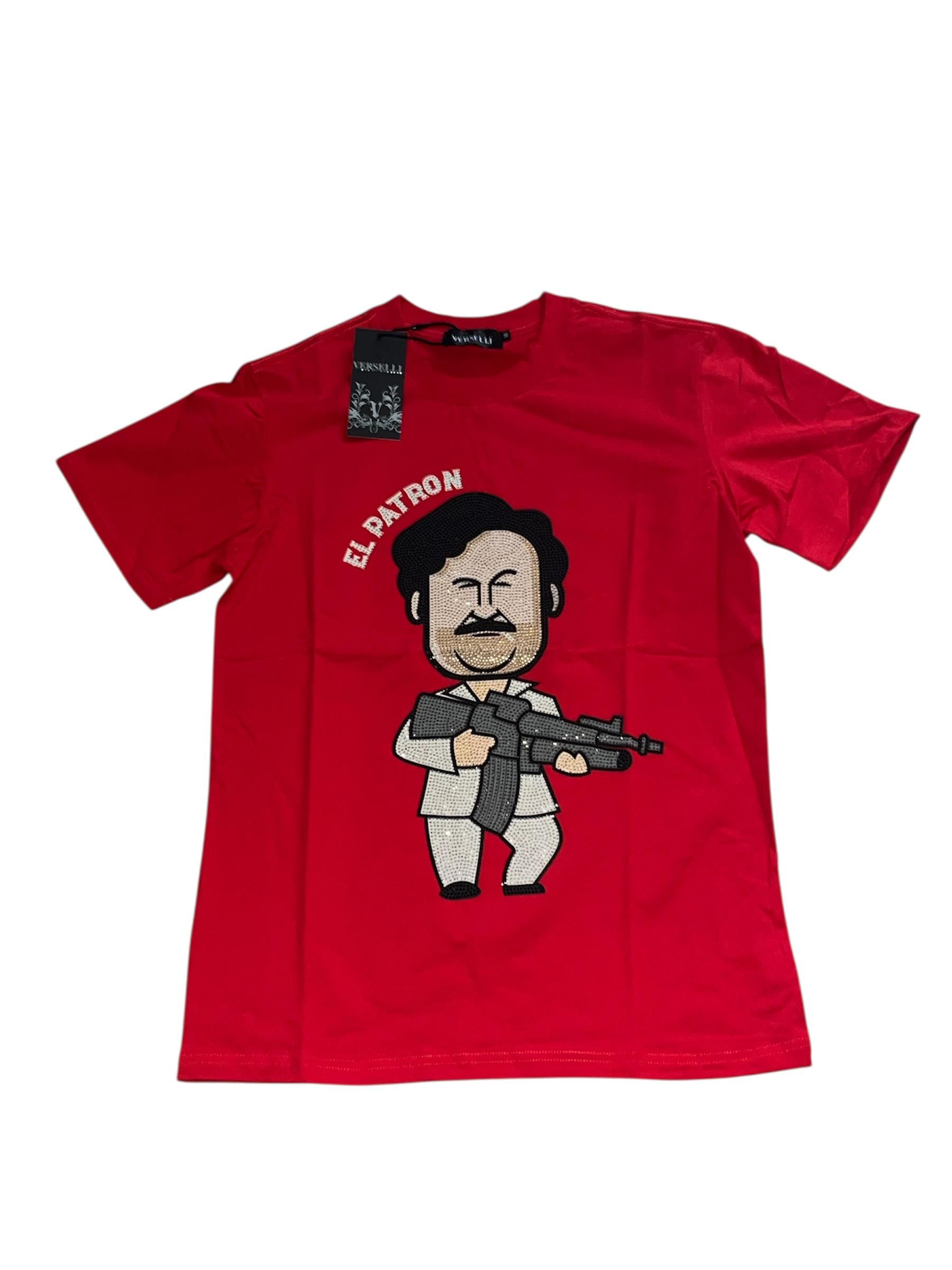 "El Patron" Red Graphic T-Shirt