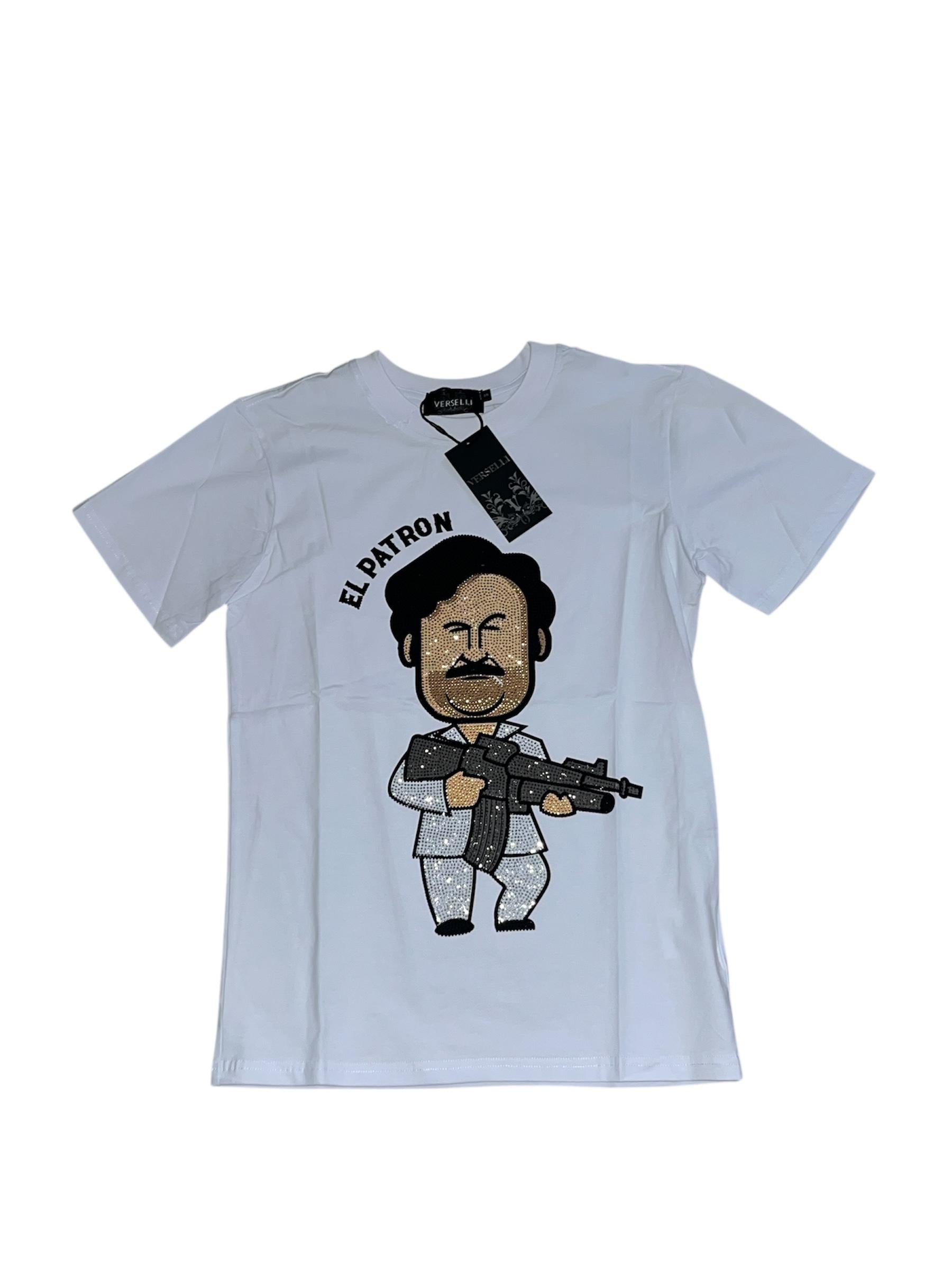 "El Patron" White Graphic T-Shirt