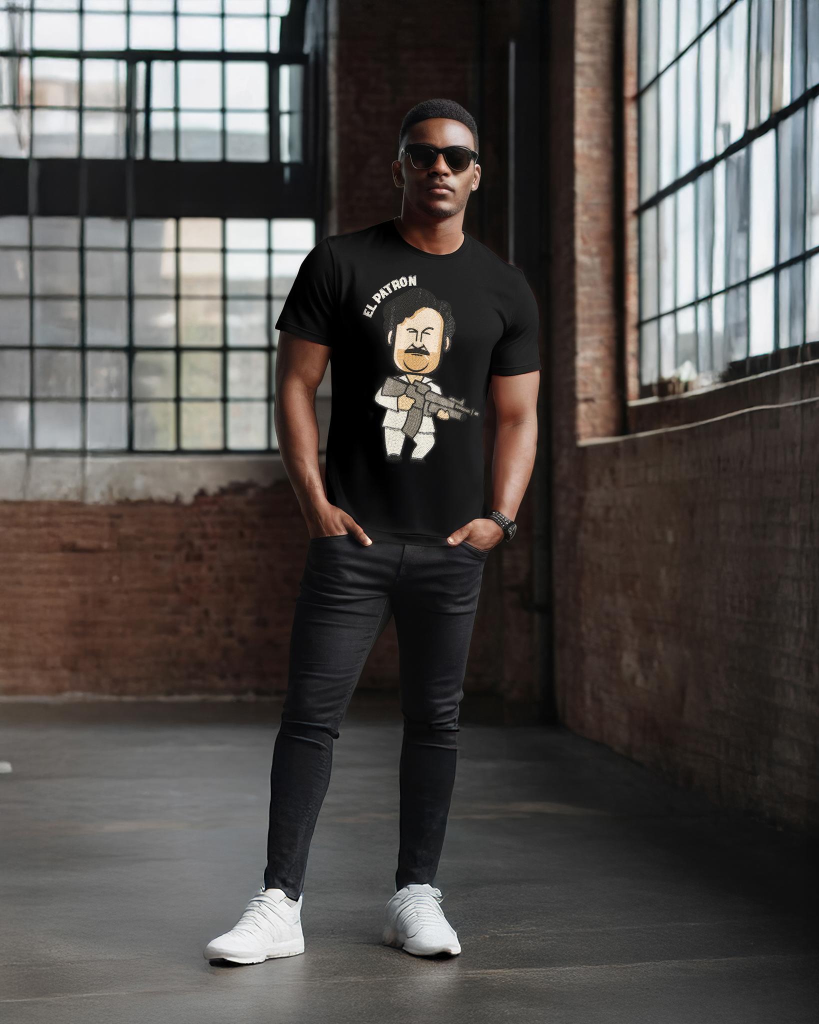 "El Patron" Black Graphic T-Shirt