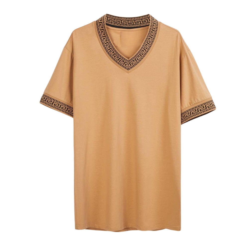 V-Neck T-Shirt Beige VMT 2543